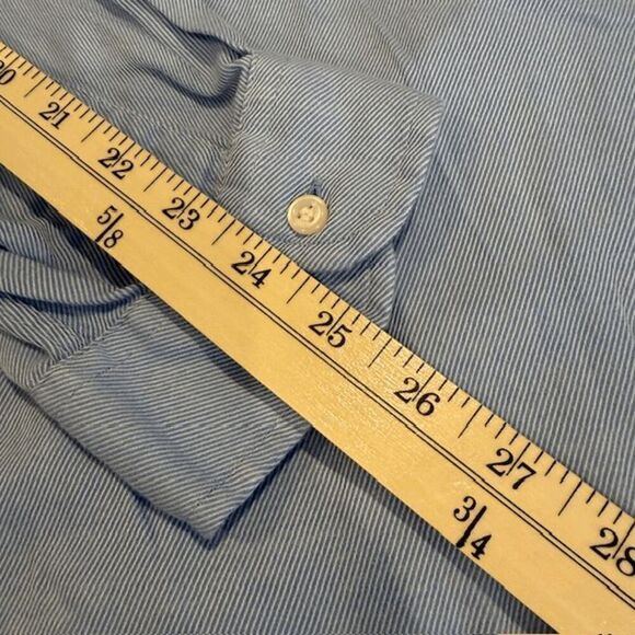 Hathaway Sport Imperial Twill Combed Cotton Soft Button Front Shirt Blue XXL - Picture 7 of 8